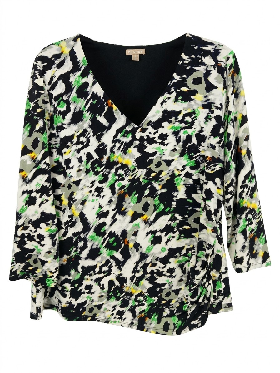 Planet 3/4 Slv Top, Large