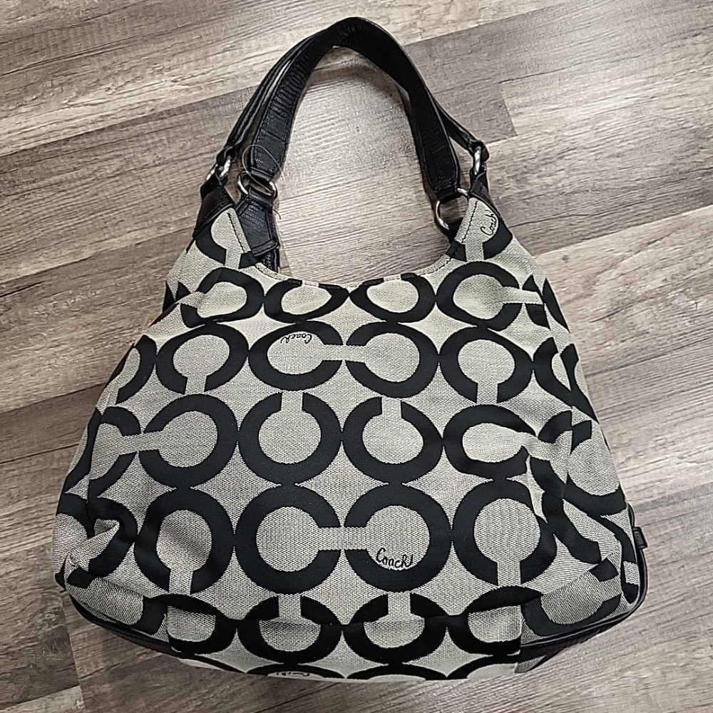 Vintage Coach Monogram Canvas Bag