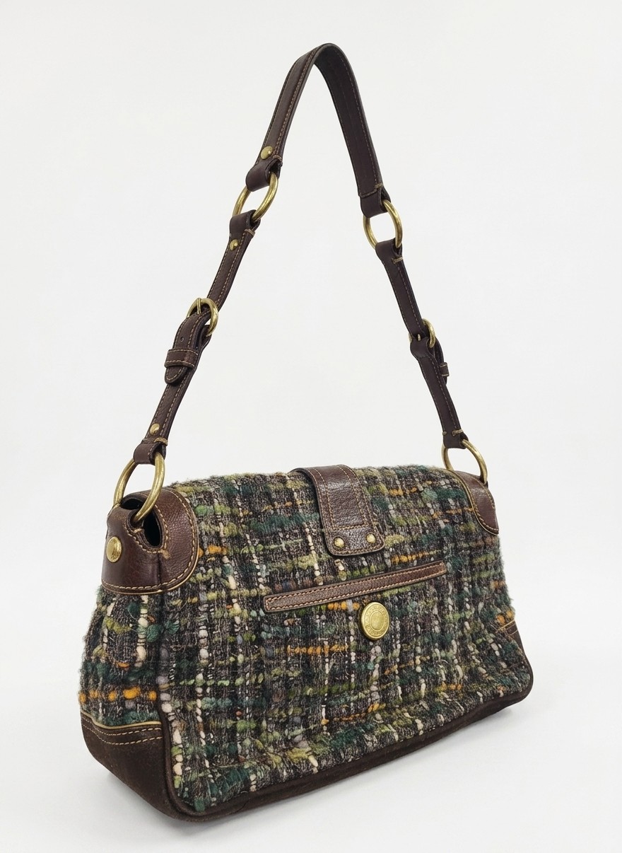 Vintage Y2K Coach Chelsea Boucle Tweet Flap Shoulder Bag