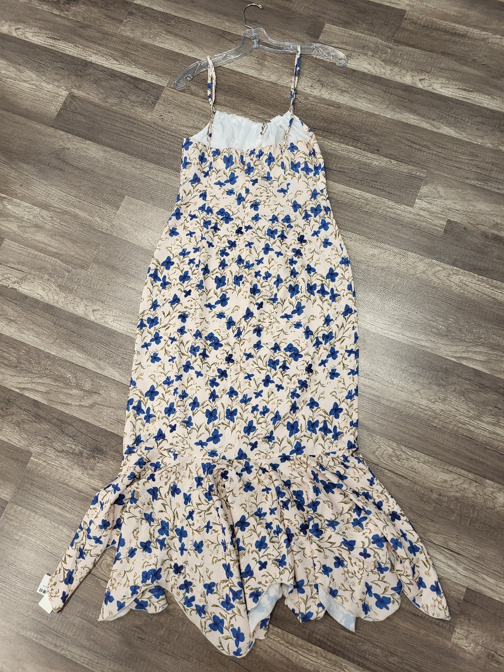 Floral Print Knotted Irregular Hem Long Dress