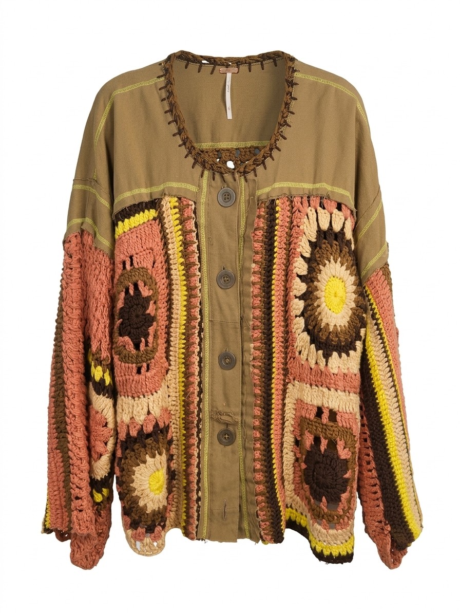 We The Free Crochet Coat, XL