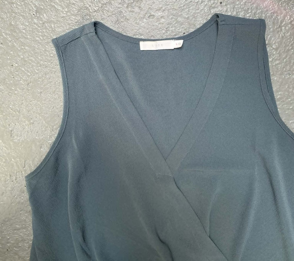 Lush Faux Wrap Blouse SL