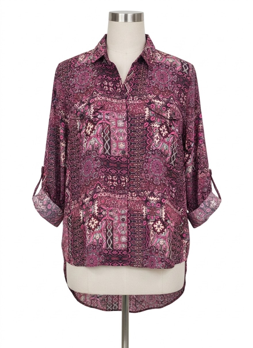 Van Heusen LS BU Top, Large