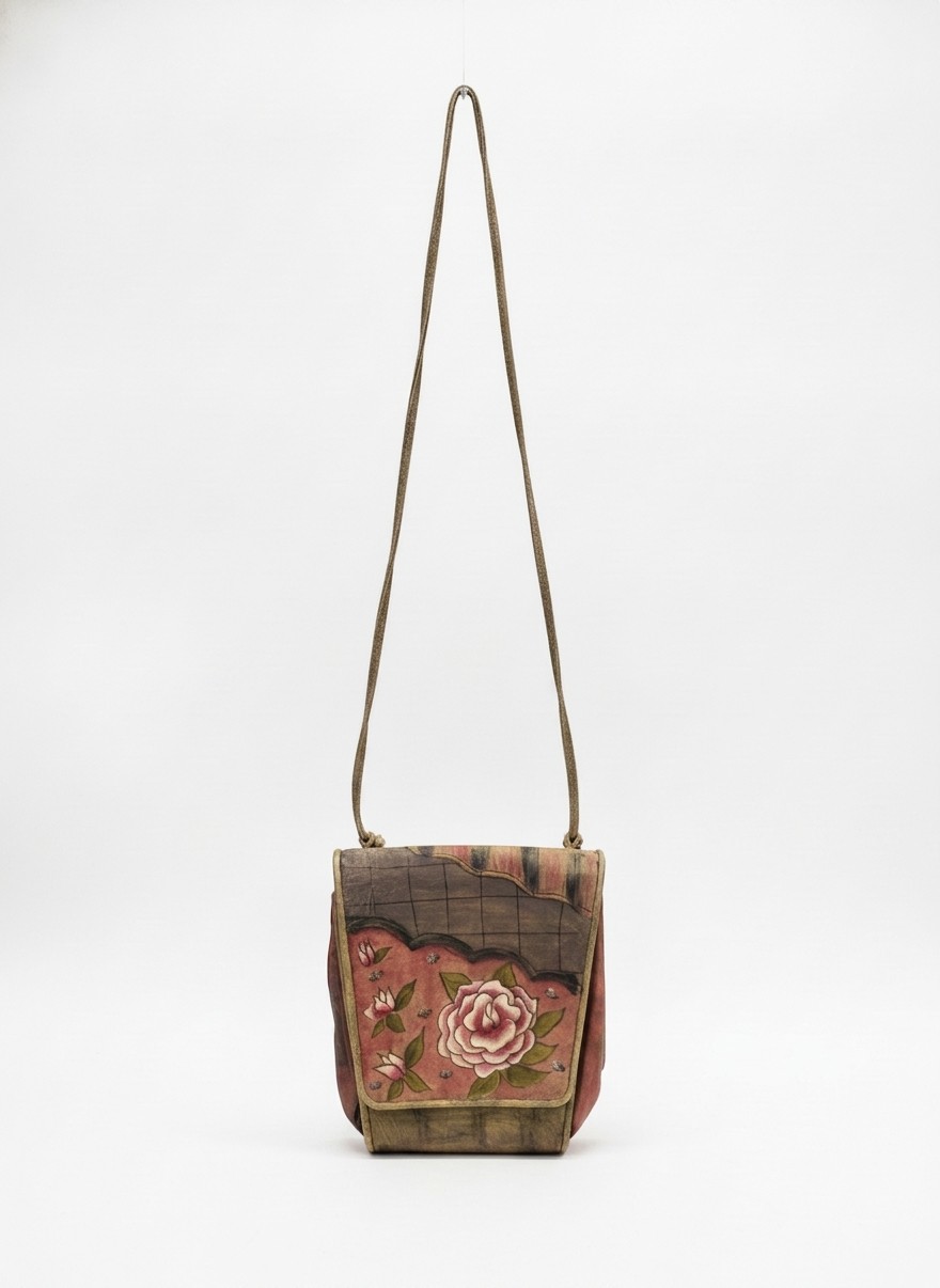 Jane Yoo Hand-Painted Leather Crossbody