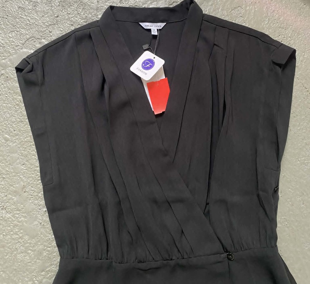 Naked Zebra Faux Wrap Dress