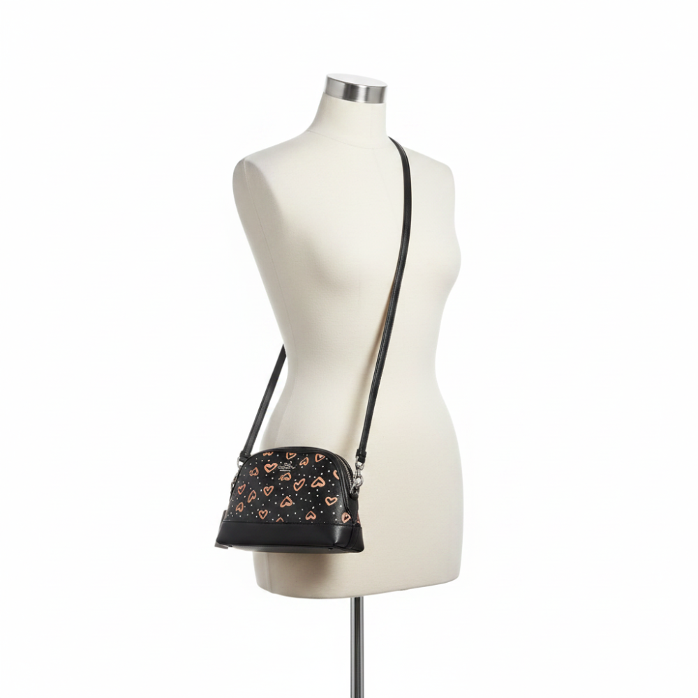 Coach Dome Heart Print Crossbody Bag