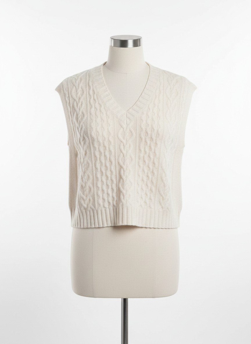 Garnet Hill cable knit sweater vest