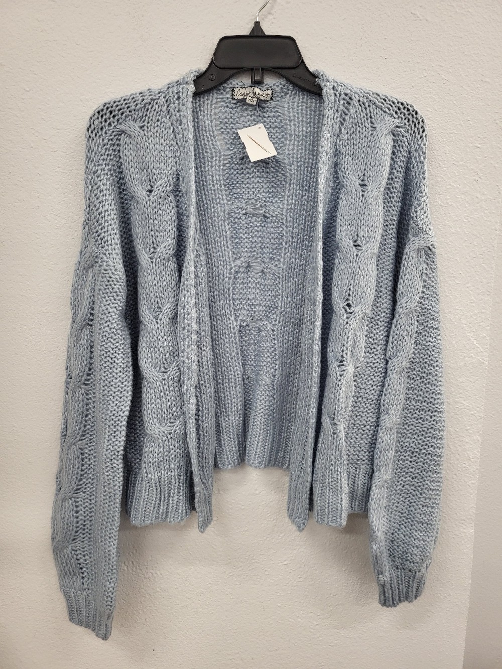 Crave Fame Knit Open Sweater,  Medium