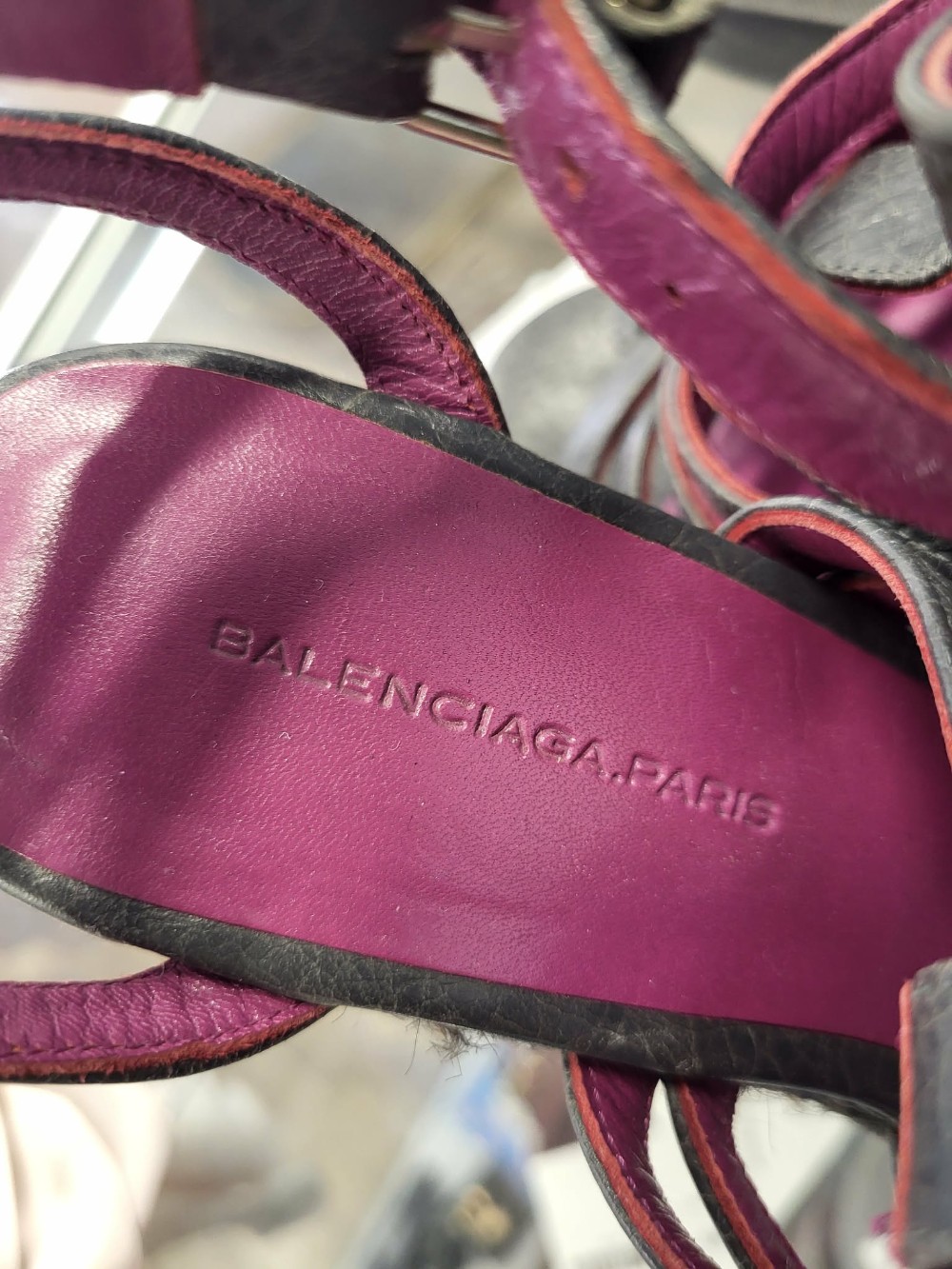 Balenciaga Arena Studded Gladiator Wedge Sandals, 38