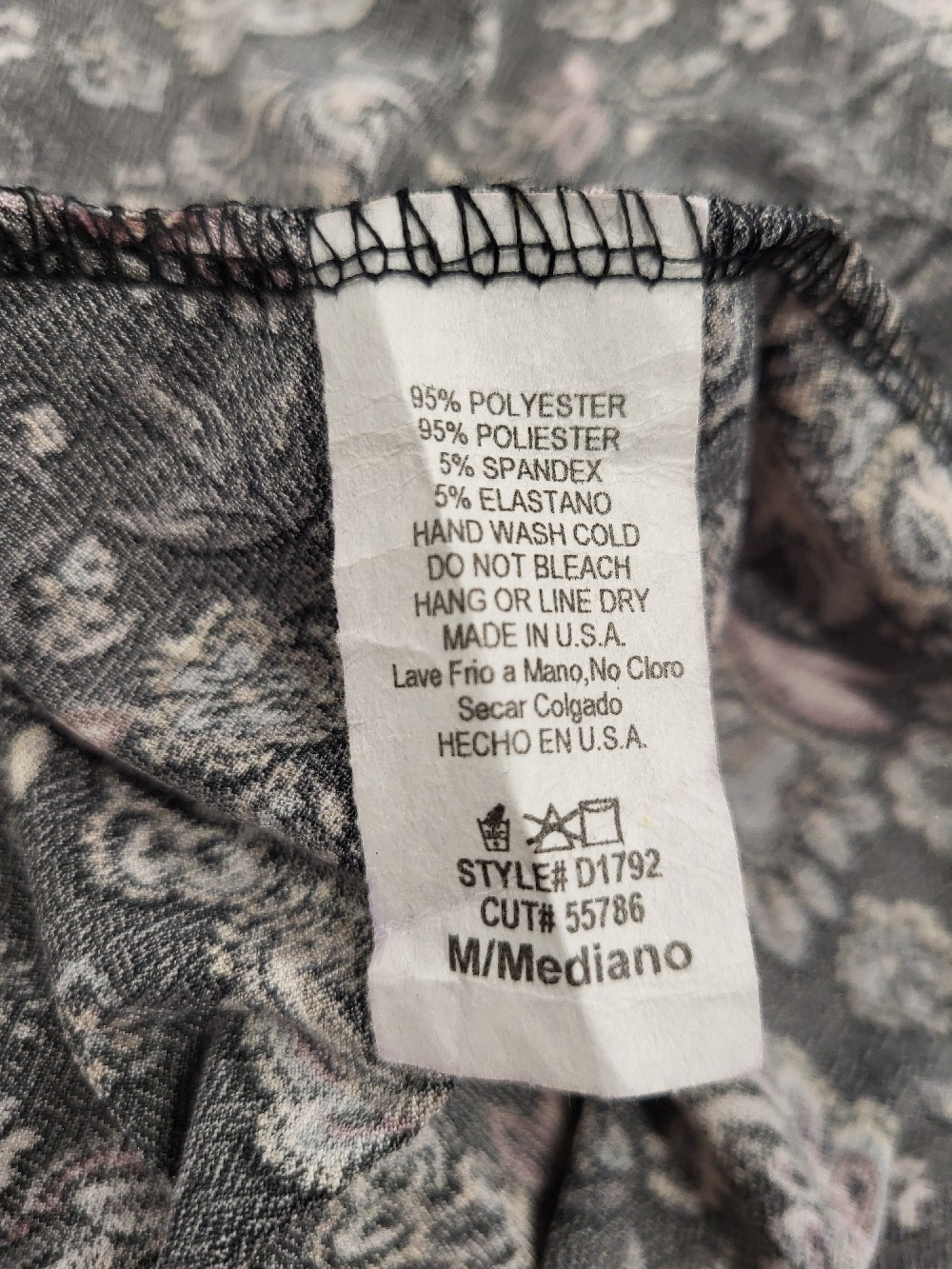 MTS Paisley Print LS Dress, Medium