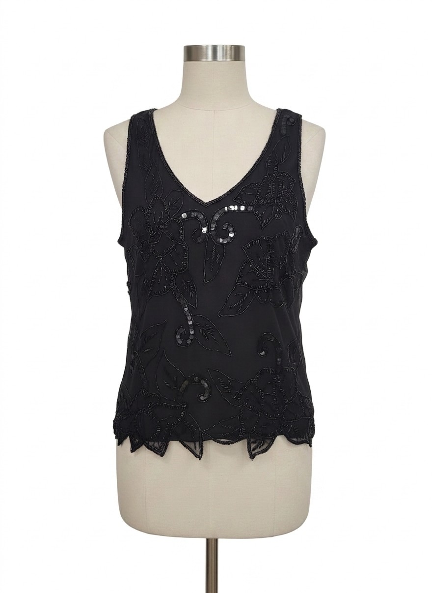 Rain Drops Bead & Sequin SL Top, Small
