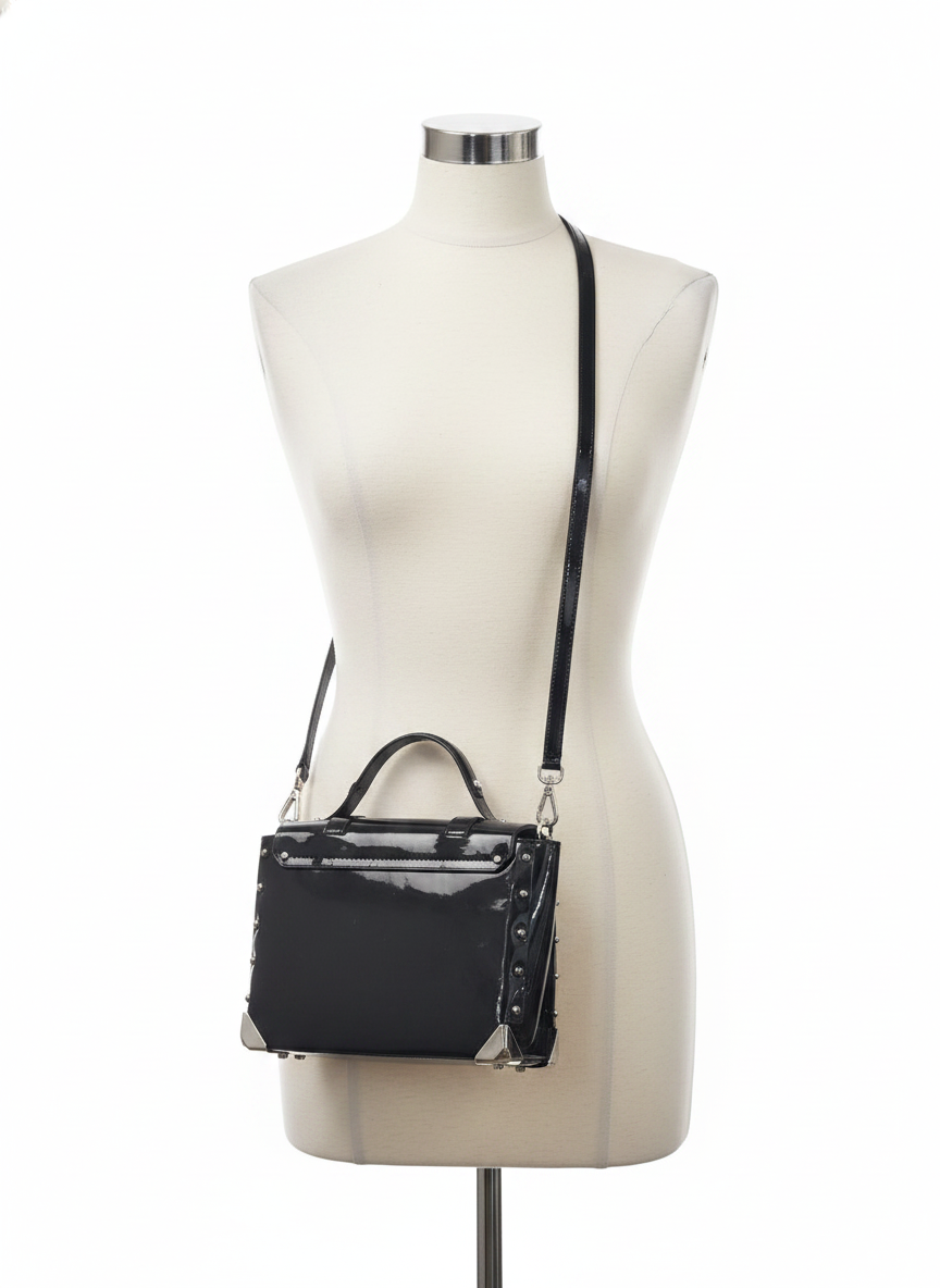 Michael Kors Black Leather Manhattan Satchel