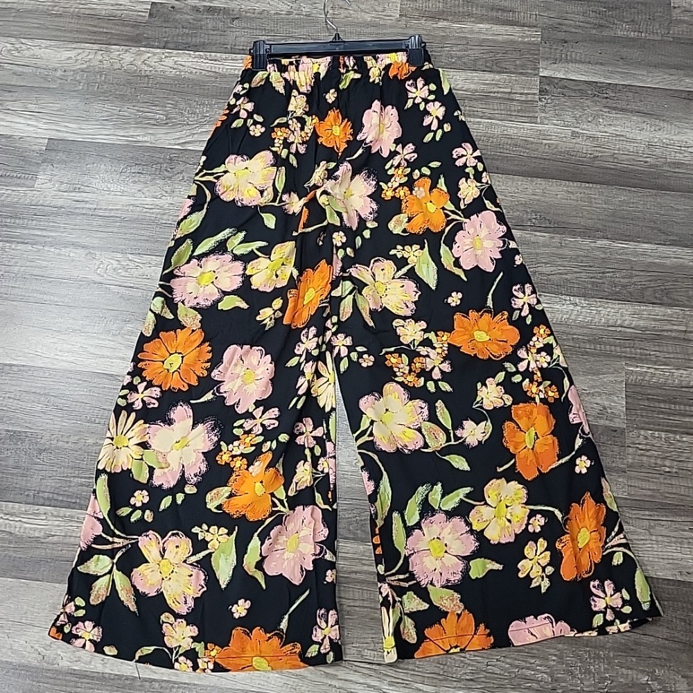 Rachel Zoe Floral Print Wide Leg Pants, XS