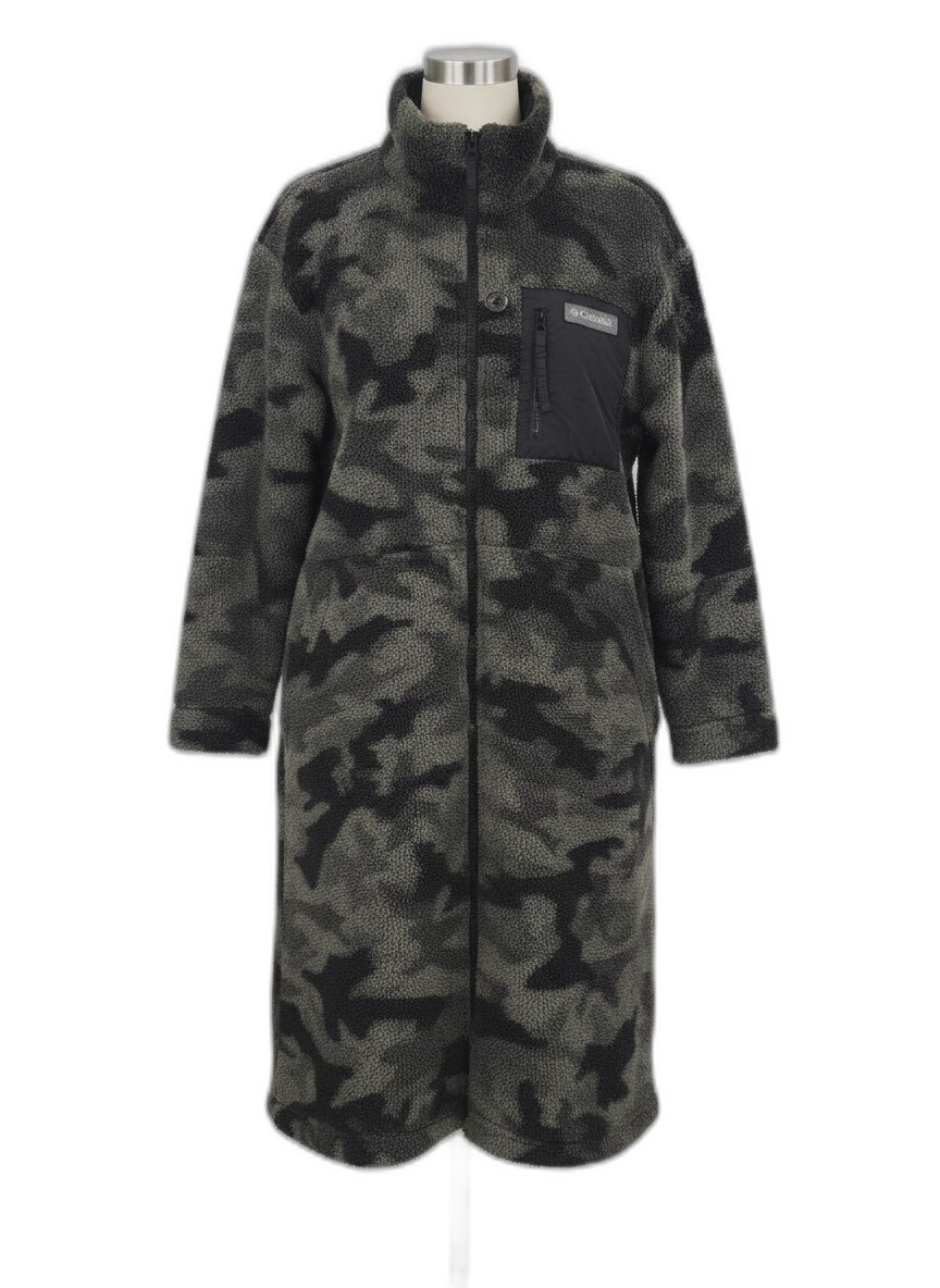 Columbia Camo Long Sherpa Jacket, Medium
