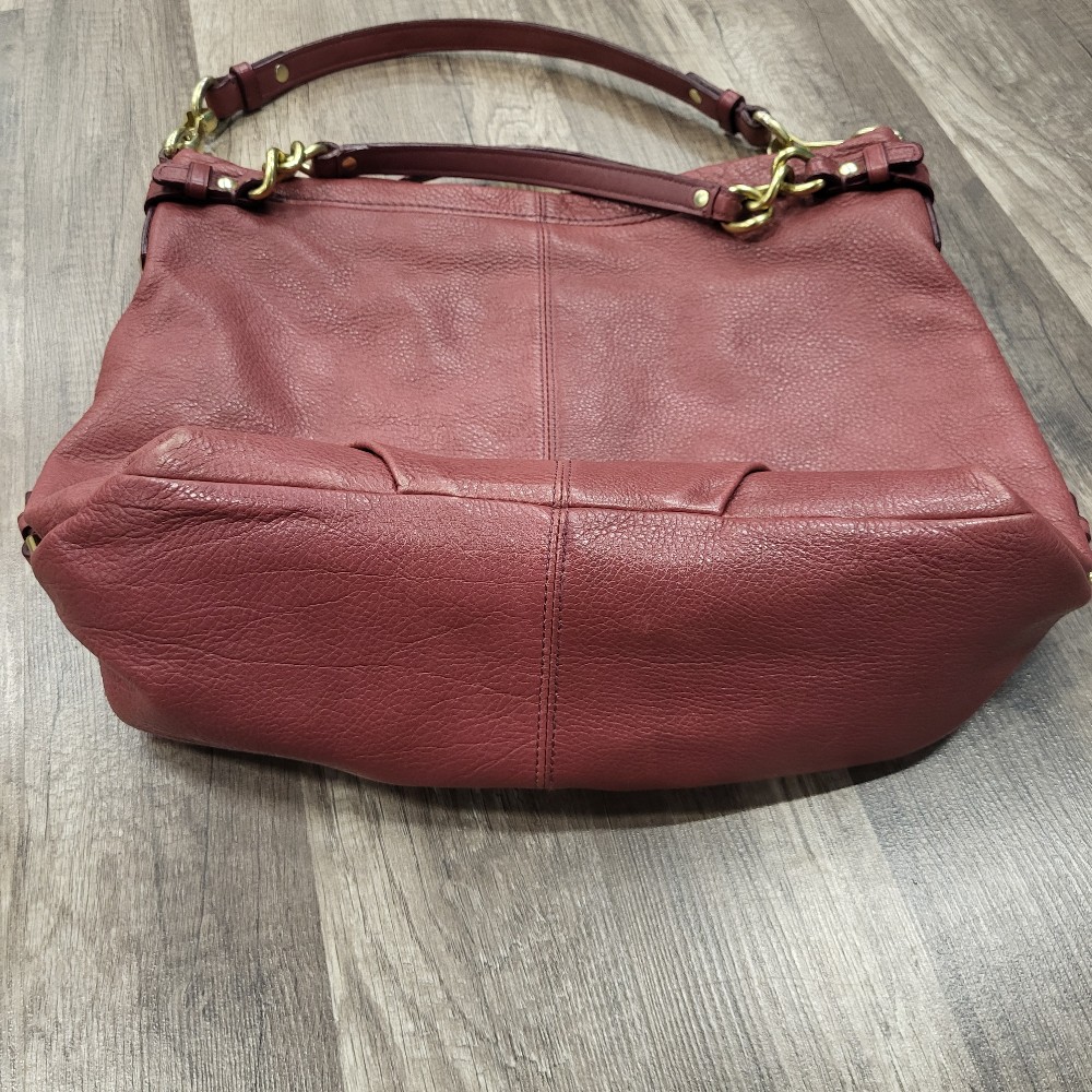 Coach Brooke Hobo Style Handbag Burnt Red