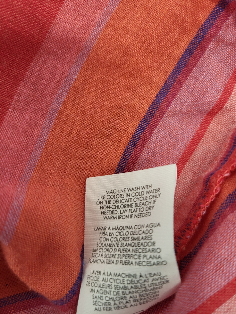 Cabi Linen Blend Vertical Stripe SS BU Top