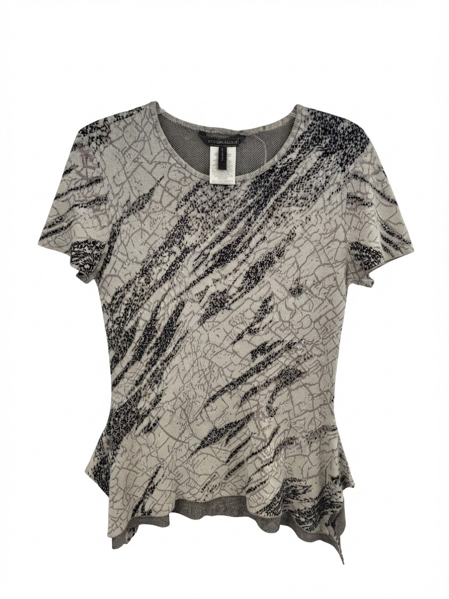 BCBG Silk Blend SS Top, Large