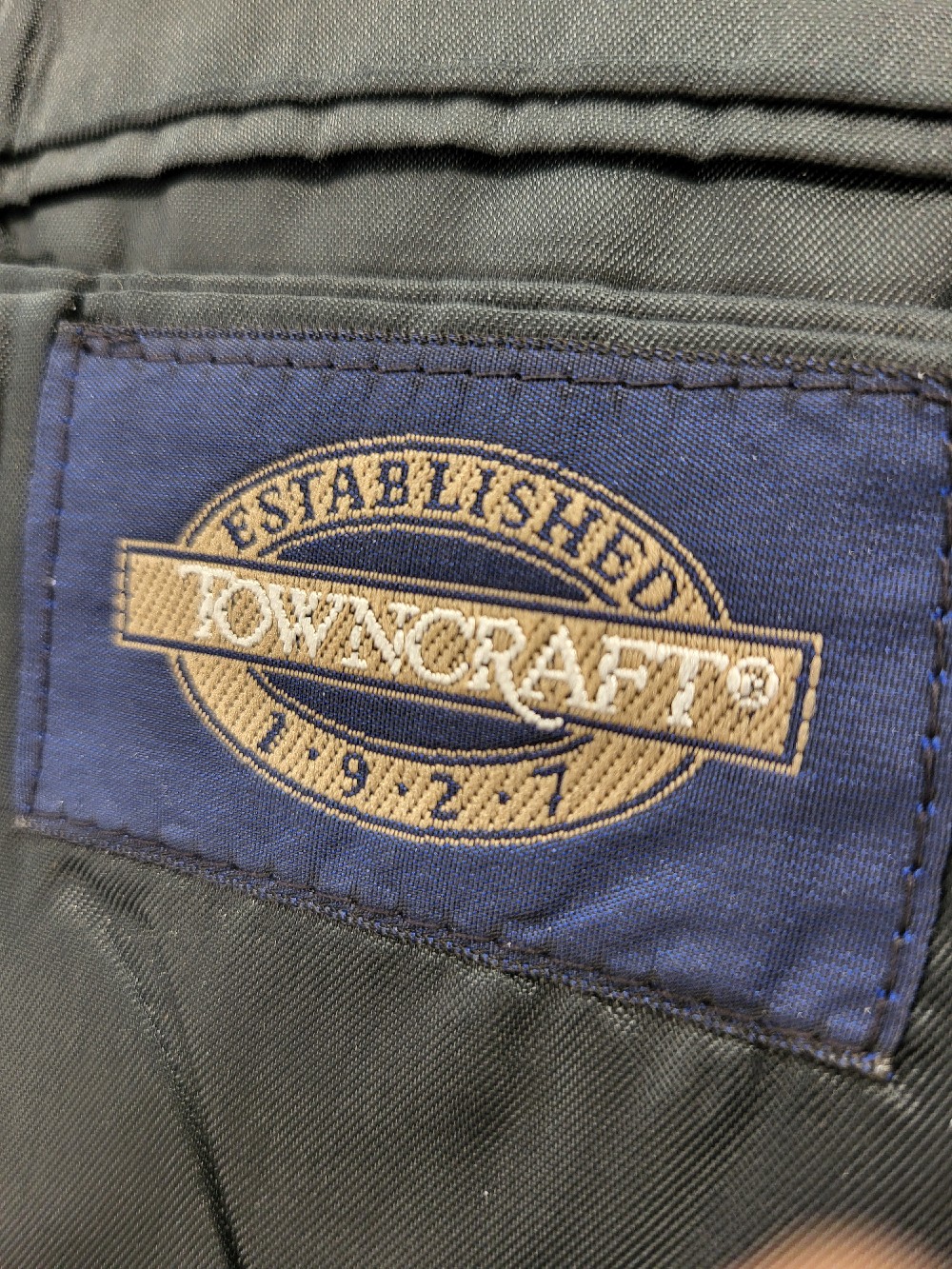 TownCraft Pin Stripe Men's Suit Blazer & Vest, 46 XT