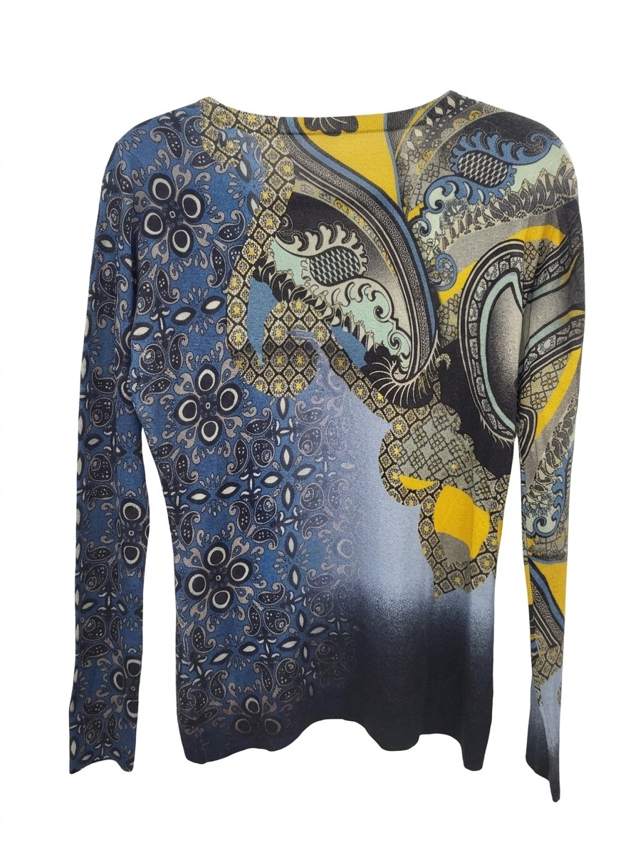Etro Spa Cashmere/Silk LS Top, Medium