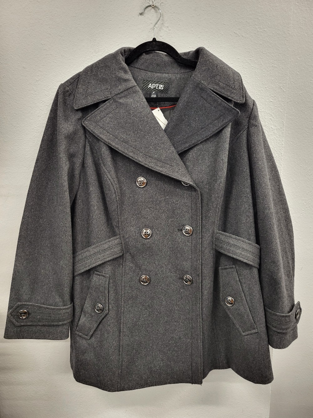 Apt 9 Wool Blend Pea Coat, 1X