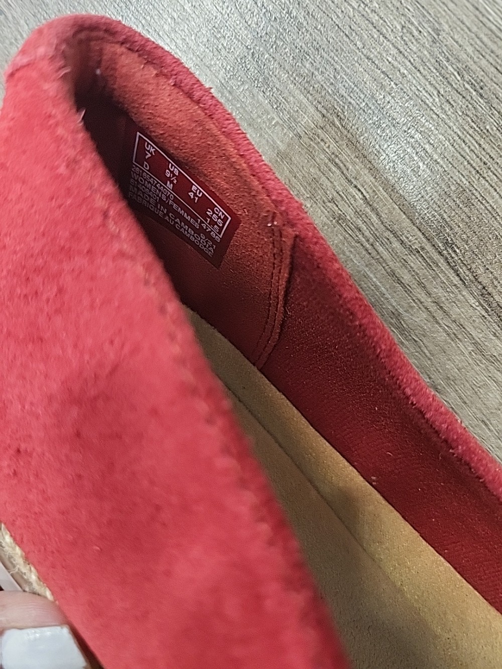 Red Clarks Shoes, 9.5