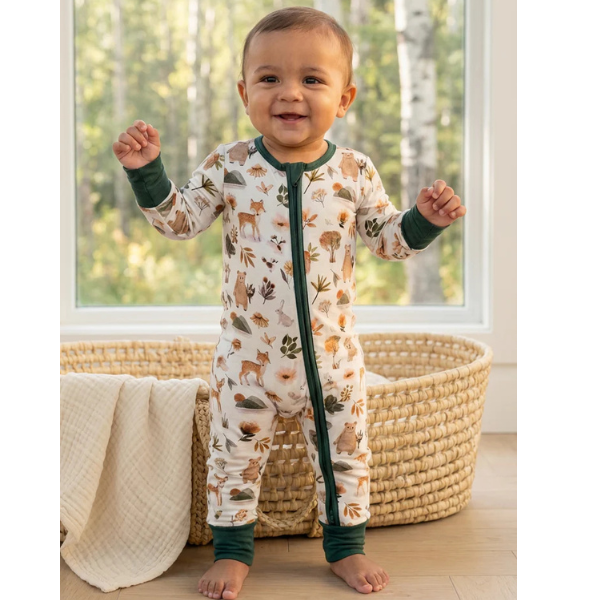 Itsy Bitsy Boutique Boys Onesie Woodland