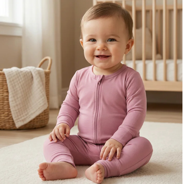 Itsy Bitsy Boutique Girls Onesie Blush Pink