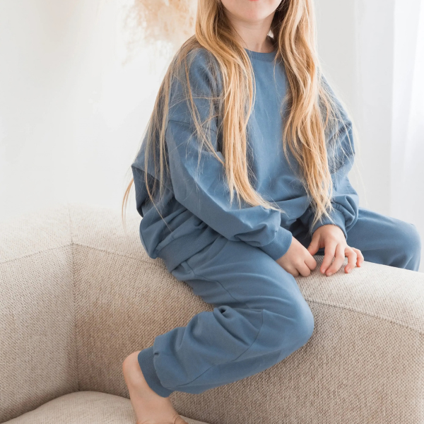 Milana Label Jogger Set- Nordic Blue