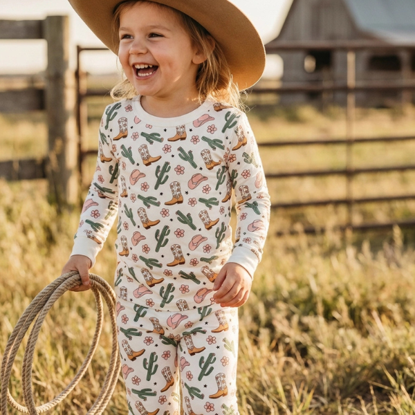 Itsy Bitsy Boutique 2 Piece Pajama Set Sweet Stampede