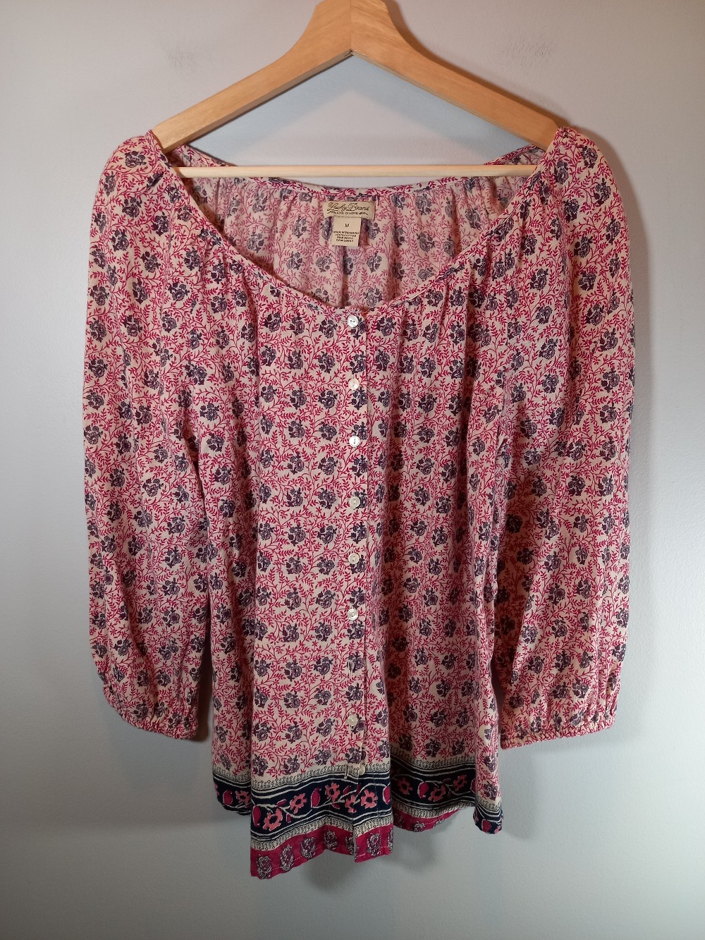 lucky brand red blouse