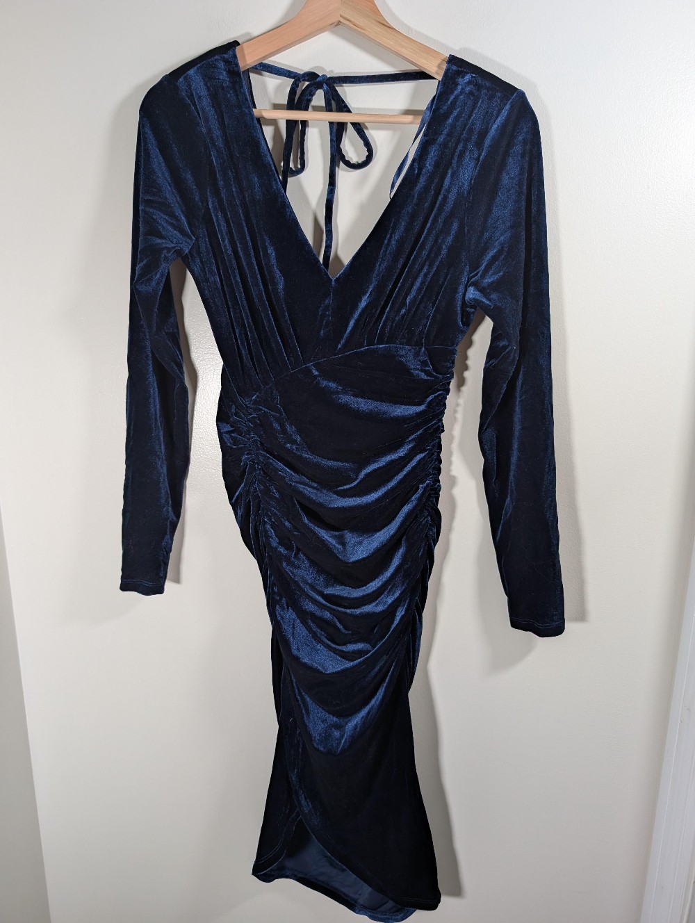 Le Chateau blue velvet dress - XS