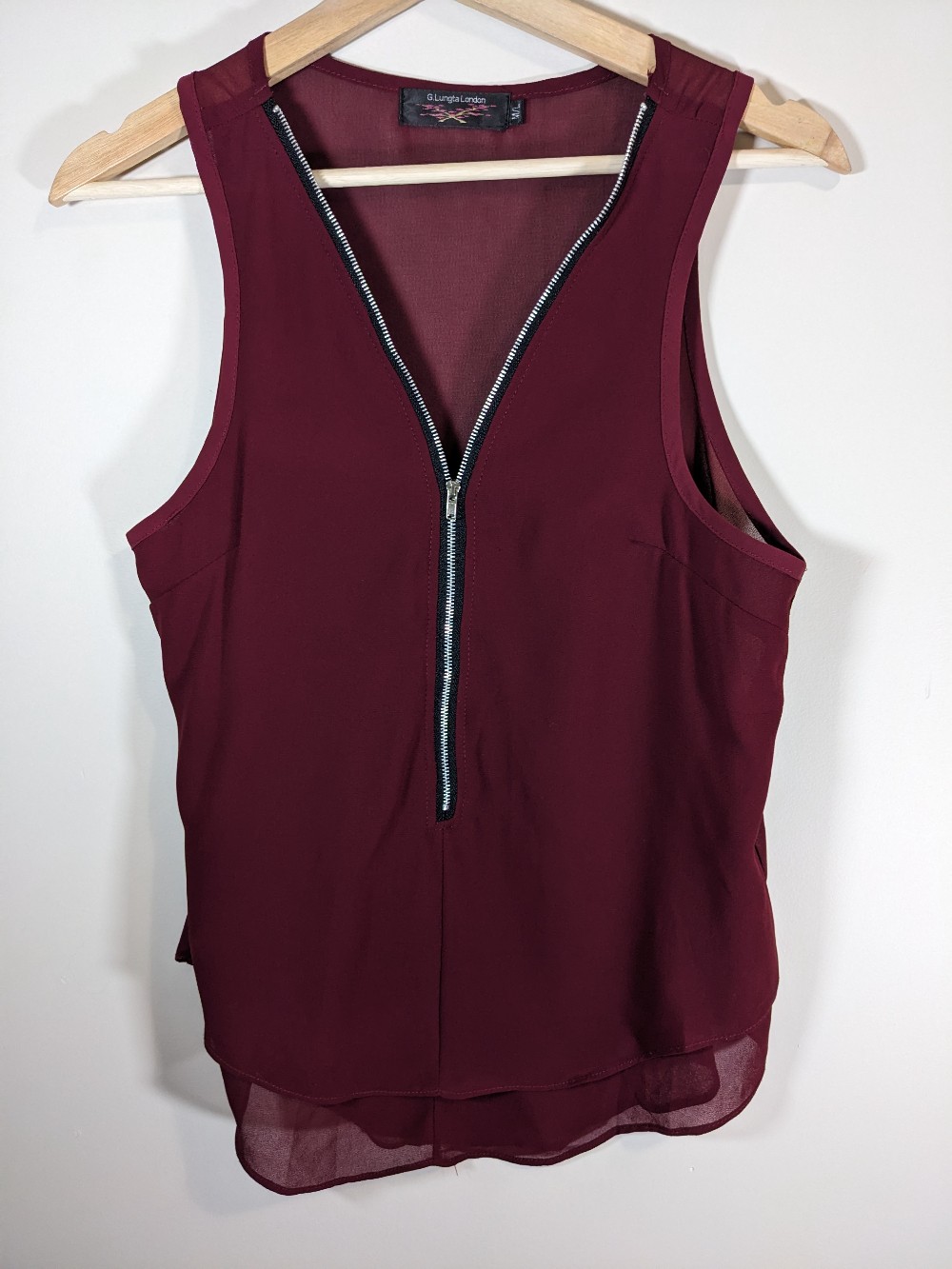 G. Lungta London Burgundy Blouse - M/L