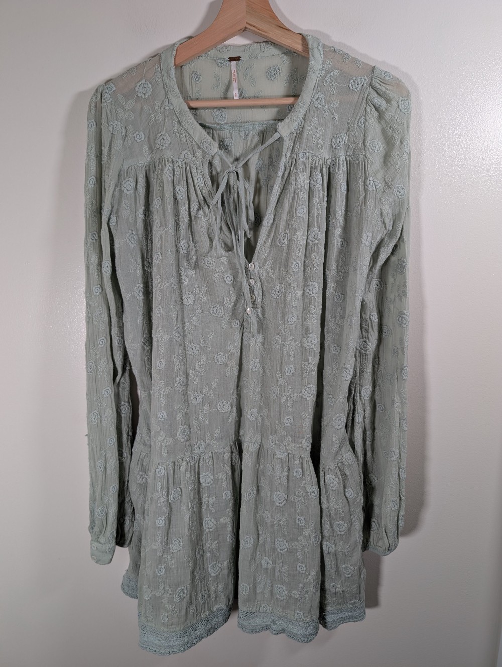 Free People Sage floral tunic dress - Small
