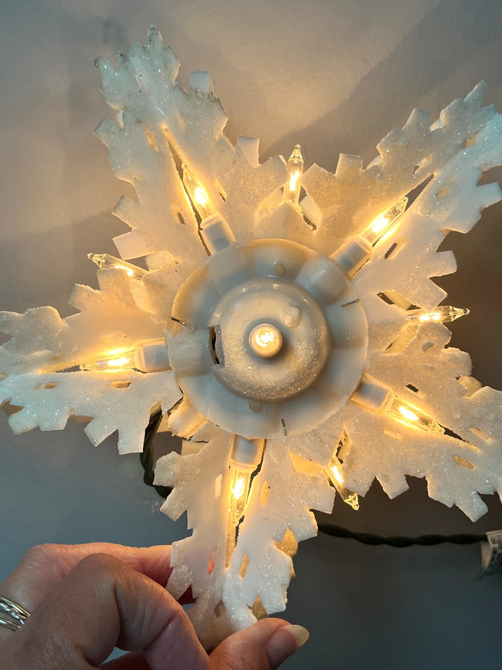 TT - Frosted Star Christmas Tree Topper