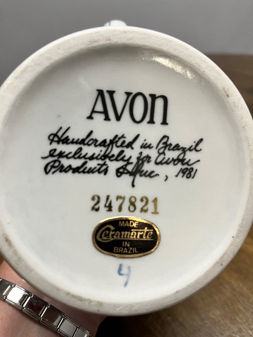 DELETE - TT - 1981 Avon Airplane Themed Ceramic Beer Stein
