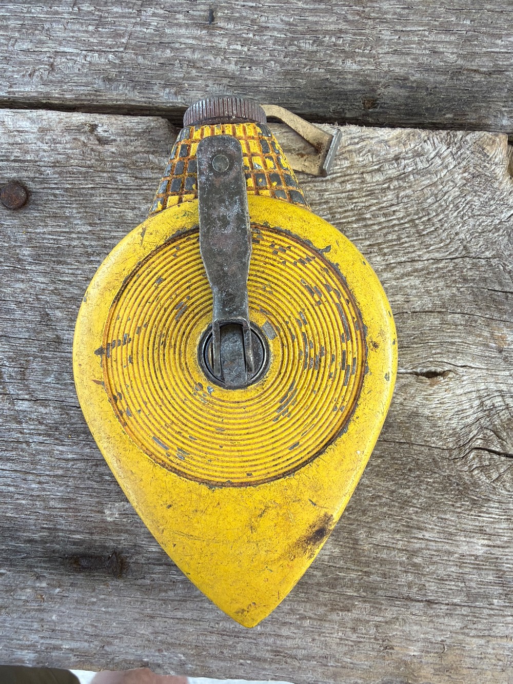 Vintage Stanley Chalk-O-Matic Chalk Line Yellow