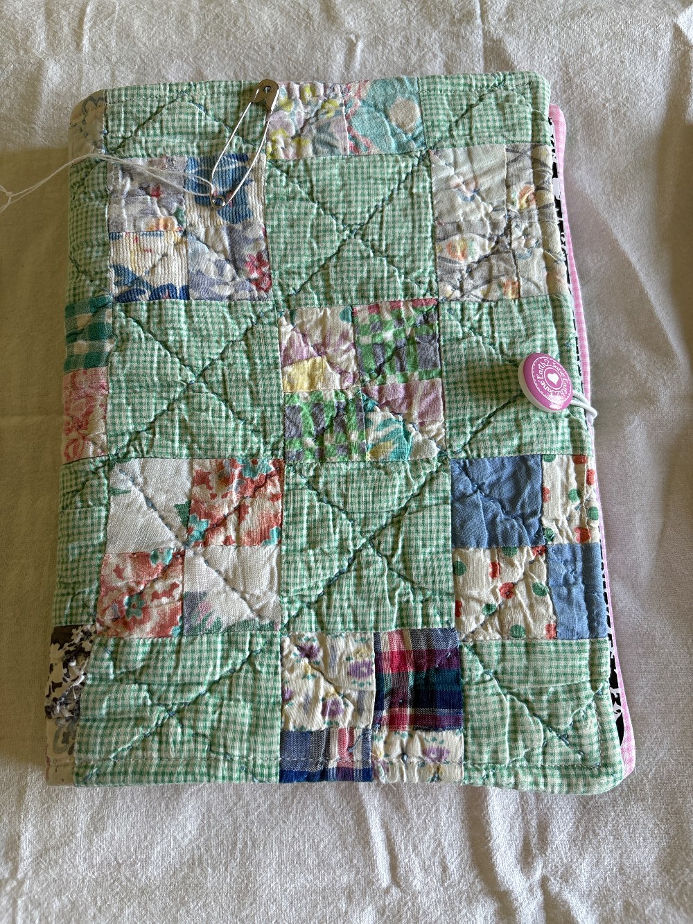 Journal cover made from cutter quilt