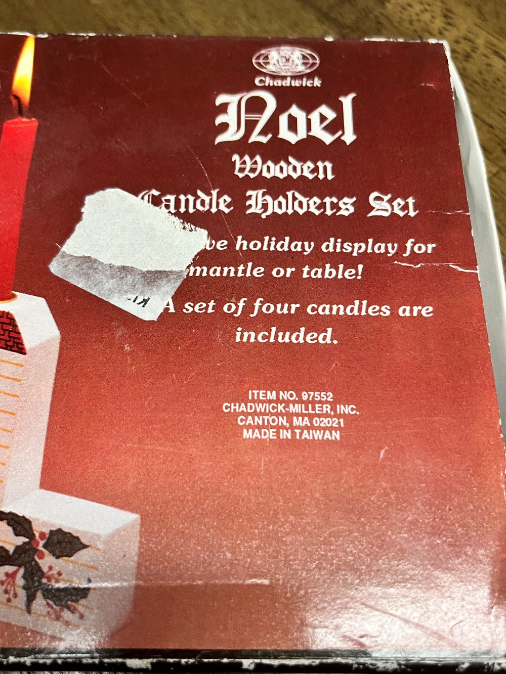 TT - NOEL Holiday Wooden Letter Candle Holder Set
