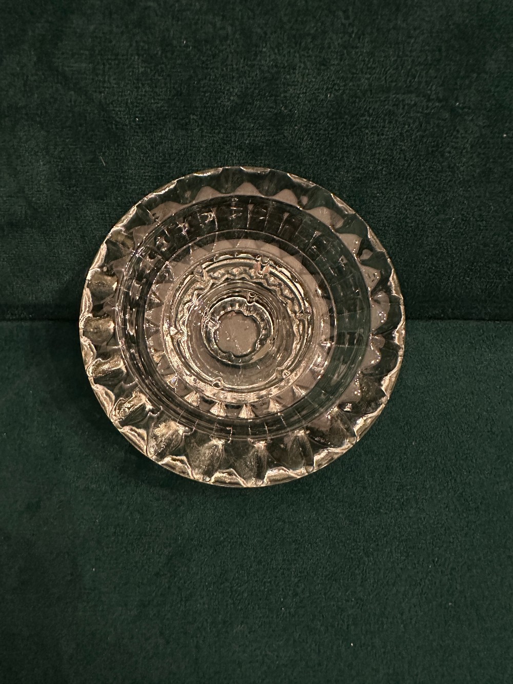 MB Vintage Glass Taper Candle Holder