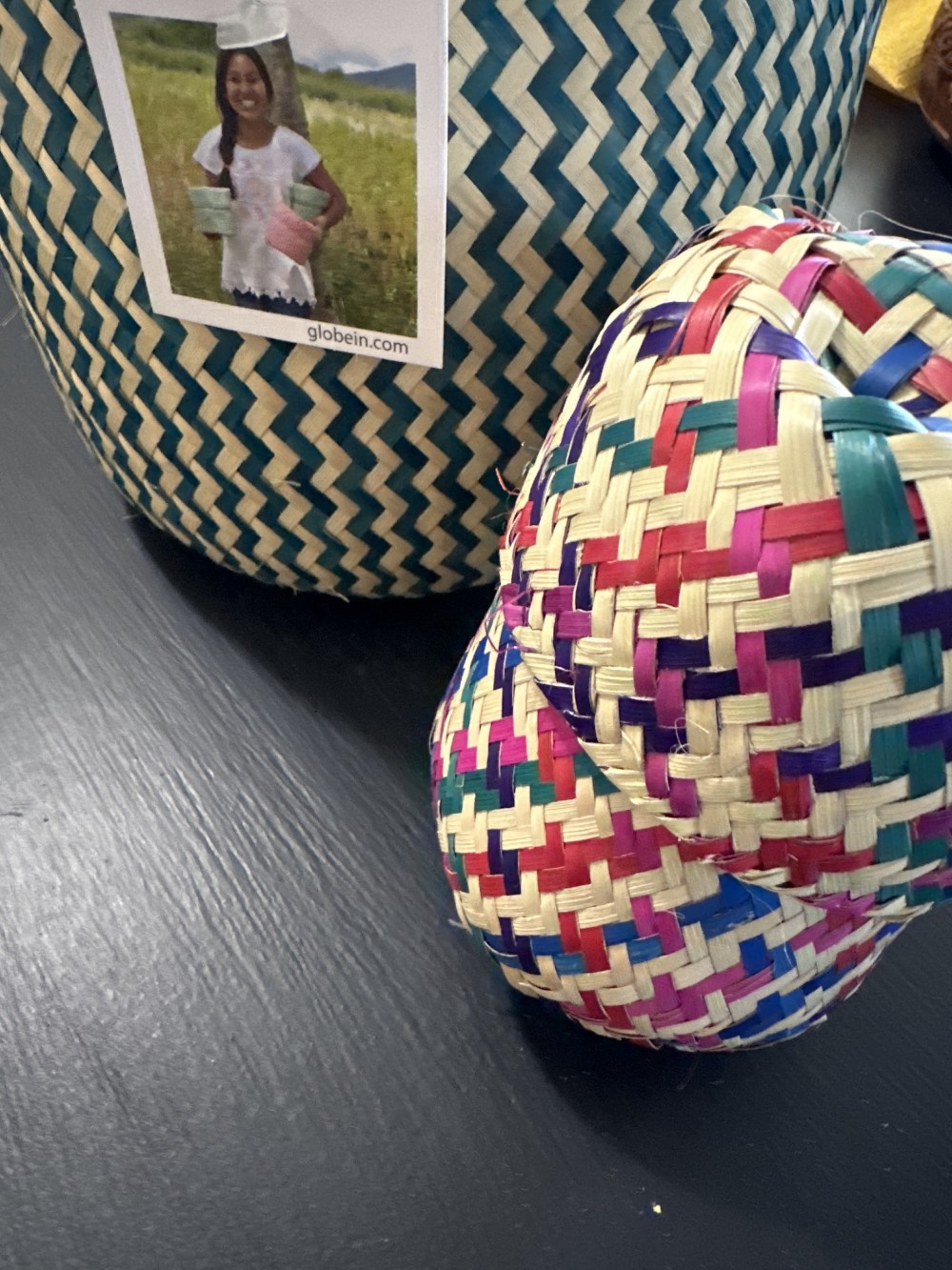 Mexican palm basket set