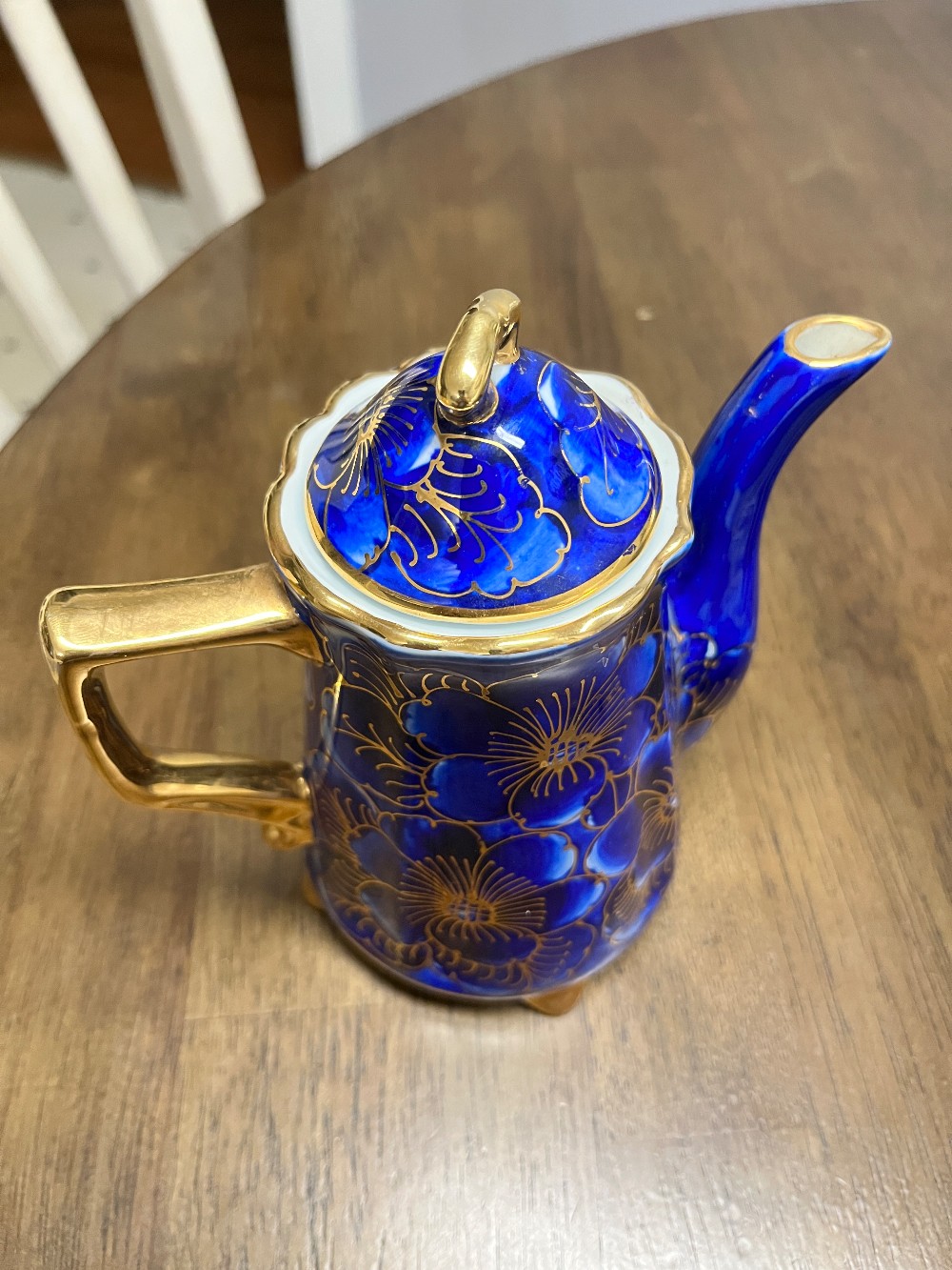 TT - Blue & Gold Gilded Porcelain Teapot