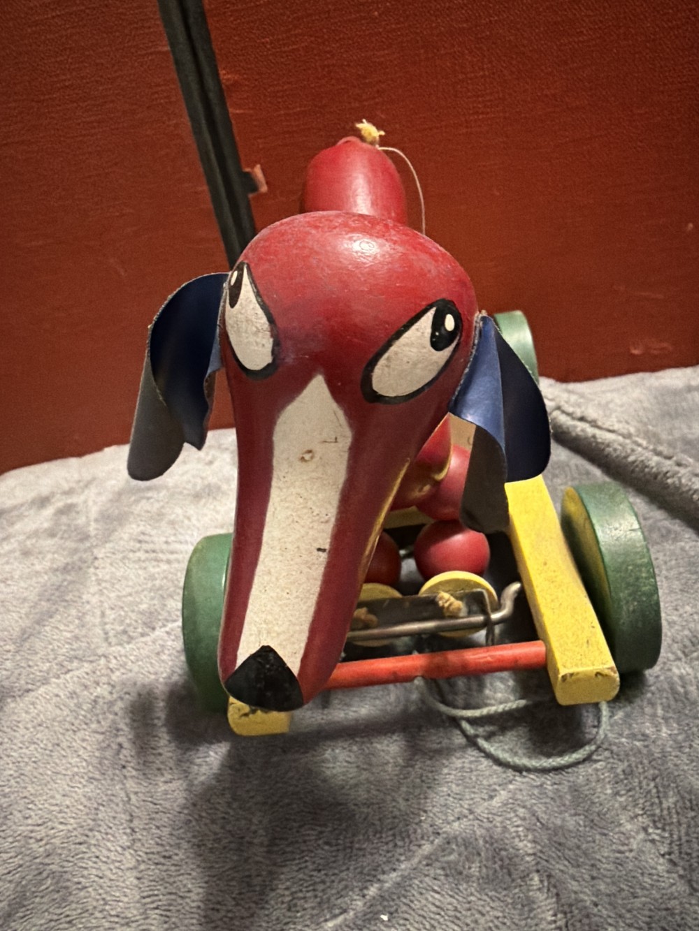 Vintage Brio Wooden Pull Toy Dachshund