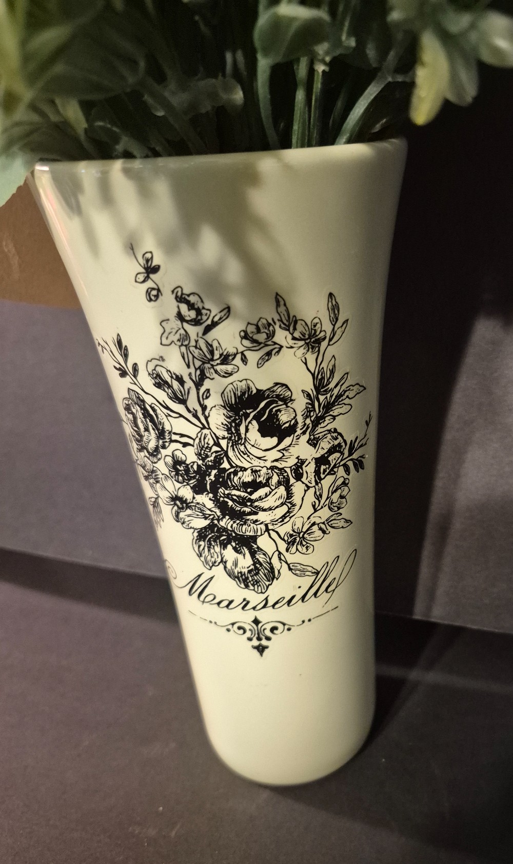 French Floral Vase with Lilac Arrangement