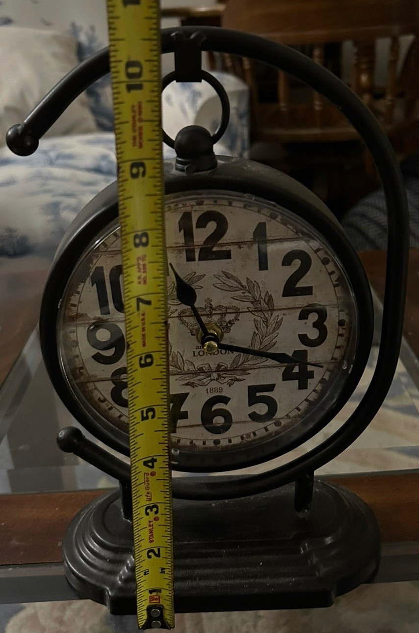 Vintage style London 1889 table clock