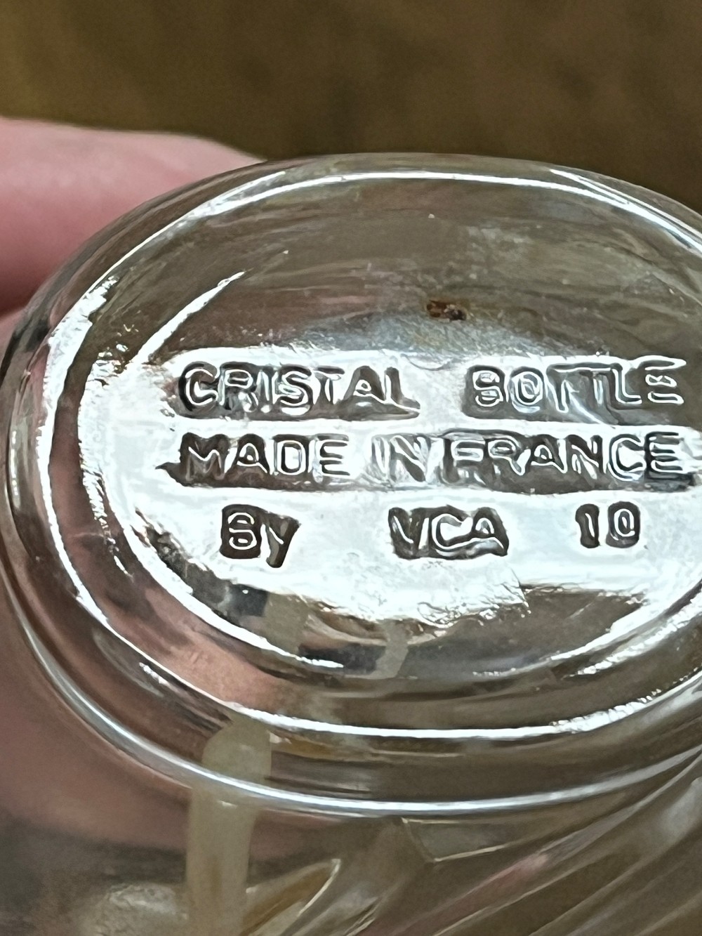 TT - Vintage Cristal / Crystal Perfume Bottle with Atomizer