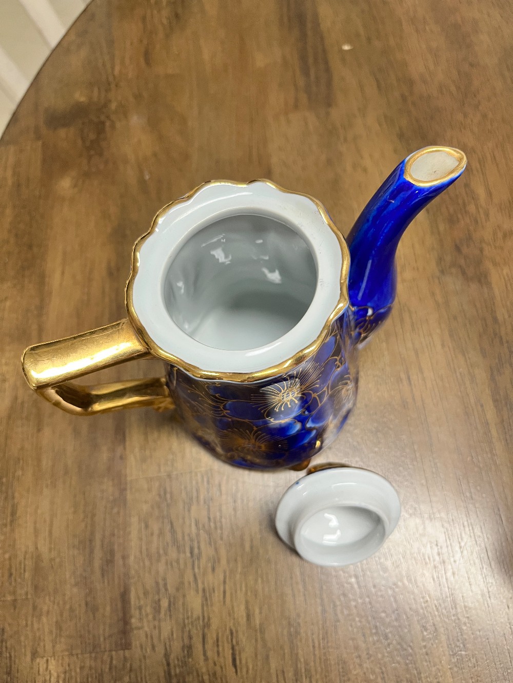 TT - Blue & Gold Gilded Porcelain Teapot