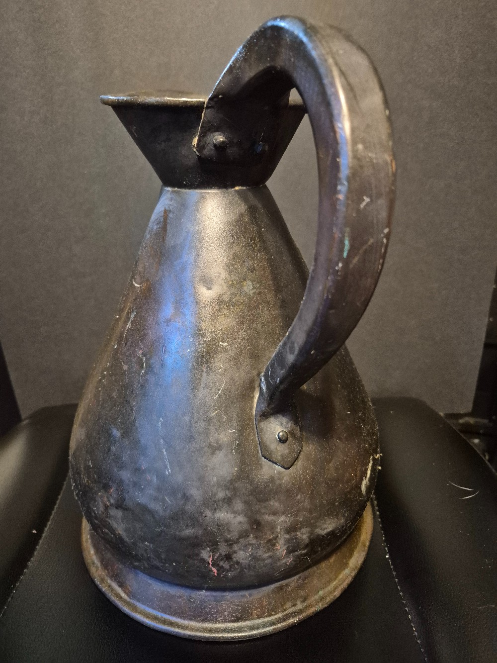 antique 19th-century English copper haystack jug