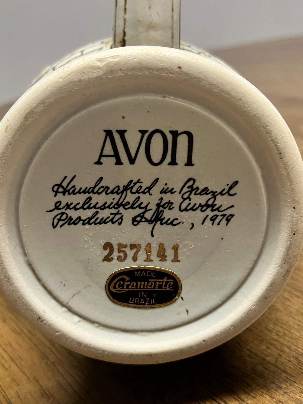 DELETE - TT - 1979 Avon Motor Cars Themed Ceramic Beer Stein