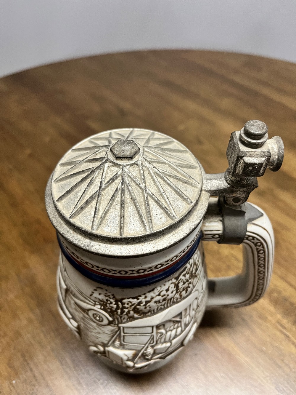 DELETE - TT - 1979 Avon Motor Cars Themed Ceramic Beer Stein