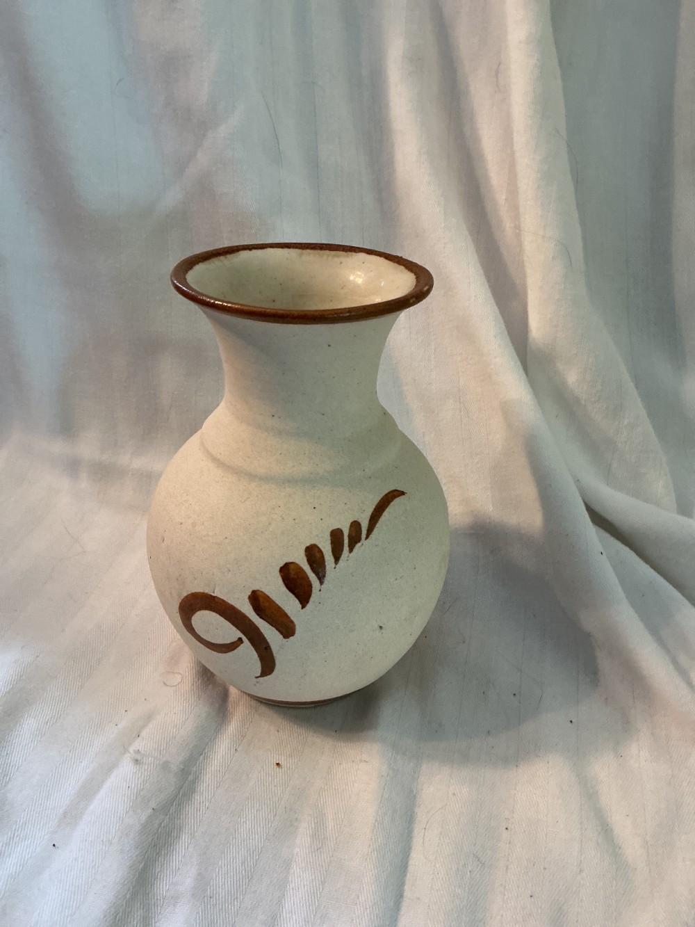 Mexico Pottery Vase 5.5” Tall Crescent Moon